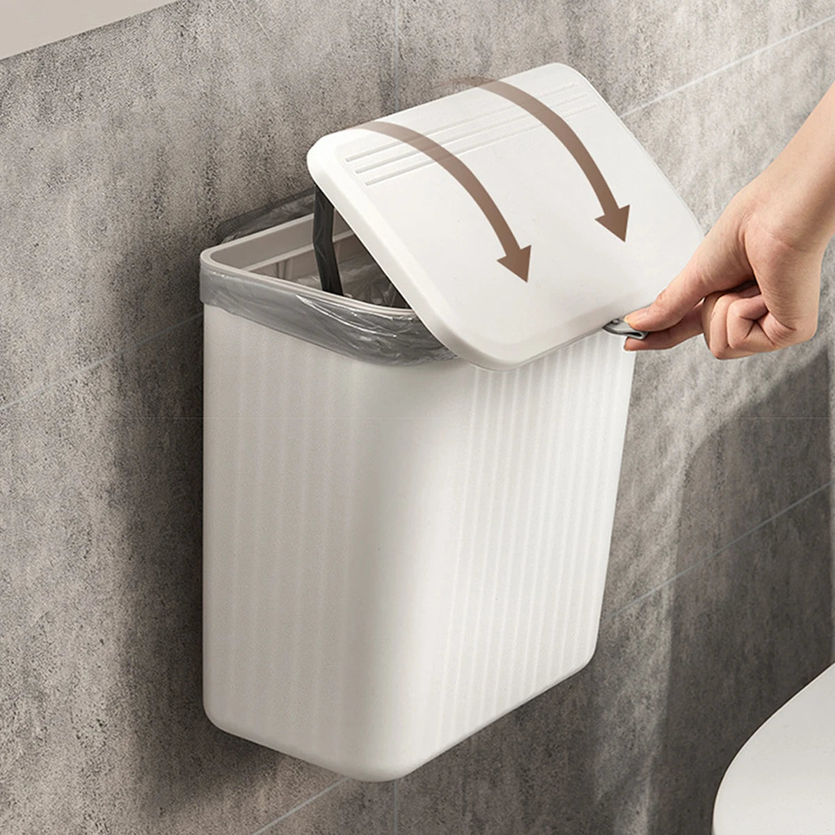 Wall-Mounted Trash Can